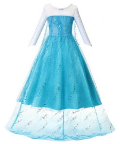 Princess Girls Anna elsa Dress Anna Costume with Cloak Children Cosplay Clothing Snow Queen 2 birthday Party Cosplay Fancy Dress 2