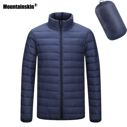 Mountainskin New Men's Parka Coat Light Cotton Jackets Winter Autumn Fashion Thermal Casual Coats Mens Brand Clothing SA749 4
