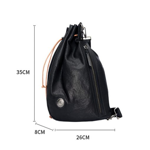 AETOO Trendy leather men's chest bag, fashion head leather one-shoulder bag, men's stiletto bag 6