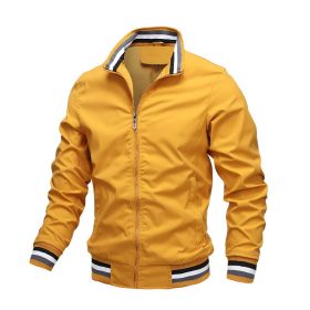 Mountainskin Men's Bomber Jacket Autumn Mens Casual Slim Fit Windproof Jacket New Fashion Stand Collar Windbreaker Male MT069 3