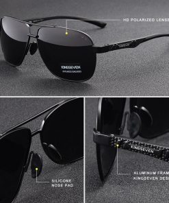 KINGSEVEN 2020 Brand Men Aluminum Sunglasses Polarized UV400 Mirror Male Sun Glasses Women For Men Oculos de sol 2