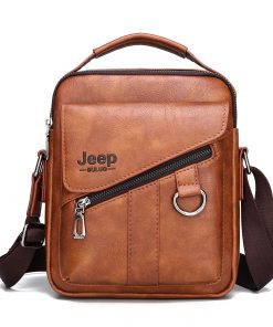 JEEP BULUO Men Bags Crossbody Shoulder Bag For Male Split Leather Messenger Tote Bag Travel Luxury Brand New  Fashion Business 11