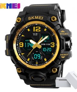 SKMEI Fashion Sports Watches For Men Shockproof Waterproof Digital Wristwatches Men Watch 2 Time Chrono Male reloj hombre 1155B 16