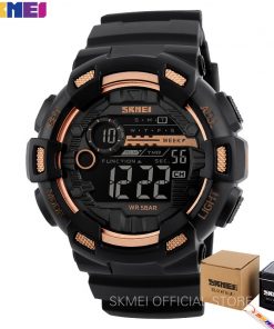 SKMEI Outdoor Sport Watch Men Multifunction 5Bar Waterproof PU Strap LED Display Watches Chrono Digital Watch reloj hombre 1243 8