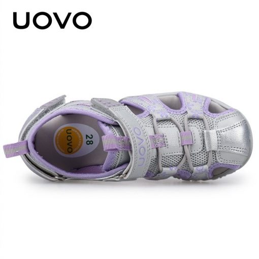 UOVO New Arrival 2020 Summer Beach Sandals Kids Closed Toe Toddler Sandals Children Fashion Designer Shoes For Girls #24-38 5