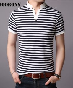 COODRONY Brand Summer Short Sleeve T Shirt Men Cotton Tee Shirt Homme Business Casual Fashion Striped T-Shirt Men Clothes C5099S 1