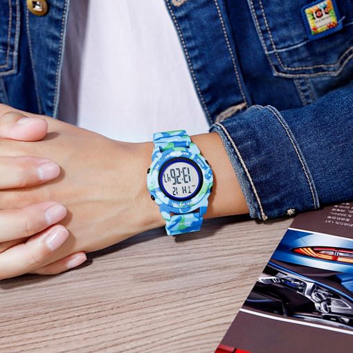 SKMEI Fashion Digital Boys Watches Time Chrono Children Watch Waterproof Camo Sports Hour Clock  Boy Teenager  Wristwatch 1574 5