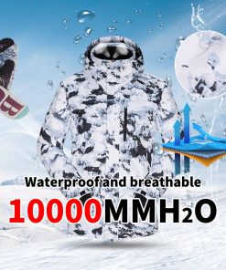 Ski Suit Men Winter Warm Windproof Waterproof Outdoor Sports Snow Jackets and Pants Hot Ski Equipment Snowboard Jacket Men Brand 2