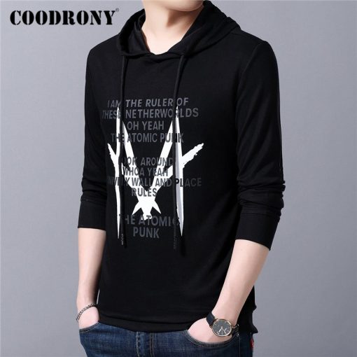 COODRONY Brand Mens Hoodies Autumn Winter Casual Hooded Sweatshirt Men Streetwear Fashion Pattern Pullover Hoodie Men Tops 94009 2