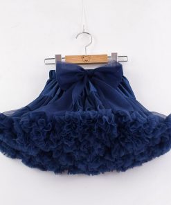 9M-8Years Girls Tutu Skirts Solid Fluffy Tulle Princess Ball gown Pettiskirt Kids Ballet Party Performance Skirts for Children 23