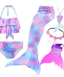 Kids Mermaid Swimsuit Bikini Girls Mermaid Tail with Finned Swimsuit Child's Wear Split Swimsuit Mermaid Tail Clothing Swimwear 26