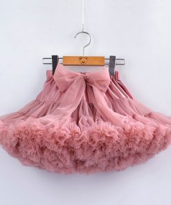 9M-8Years Girls Tutu Skirts Solid Fluffy Tulle Princess Ball gown Pettiskirt Kids Ballet Party Performance Skirts for Children 13