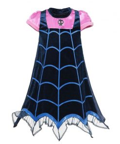 MUABABY Girls Vampire Fancy Dress Up Costumes Clothes Short Sleeve Carnival Halloween Vampire Party Gown Children Frocks 10
