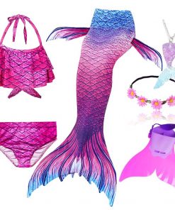 Kids Mermaid Swimsuit Bikini Girls Mermaid Tail with Finned Swimsuit Child's Wear Split Swimsuit Mermaid Tail Clothing Swimwear 10