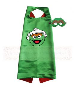 Costumes Big Bird Elmo Oscar Cosplay Superhero Style Capes with Masks for Kids Birthday Cosplay Costume 10