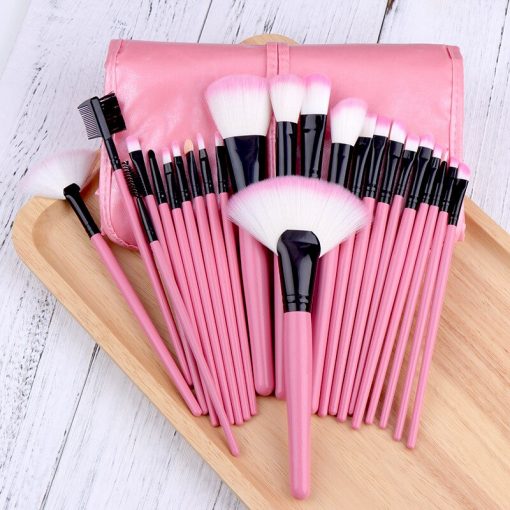 24PCs Makeup Brush Set Powder Foundation Large Eye Shadow Angled Brow Make-up Brushes Kit With a Bag Women Beauty  Cosmetic Tool 5