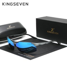 Genuine KINGSEVEN Polarized Men Aluminum Sunglasses Driving Mirror Lens Male Sun Glasses Aviation Women For Men Eyewear 9126 1