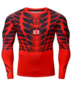 Men Long Sleeves Casual Fashion Gyms Bodybuilding Male Tops Fitness Running Sport T-Shirts Training Sportswear Brand Clothes 27