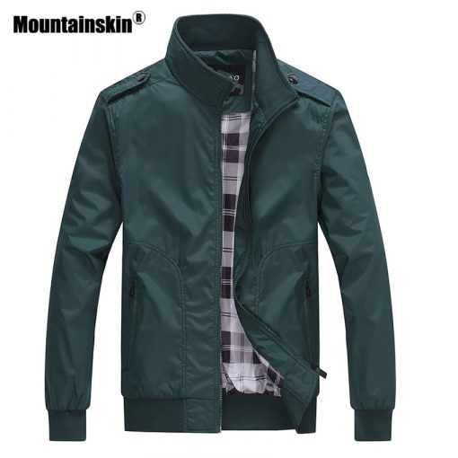 Mountainskin Men's Casual Jackets 4XL Fashion Male Solid Spring Autumn Coats Slim Fit Military Jacket Branded Men Outwears SA432 3