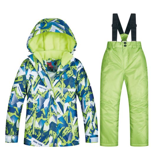 Ski Suit Children's Brands High Quality Jacket and Pants for Kids Waterproof Snow Jacket Winter Boy Ski and Snowboard Jacket 1