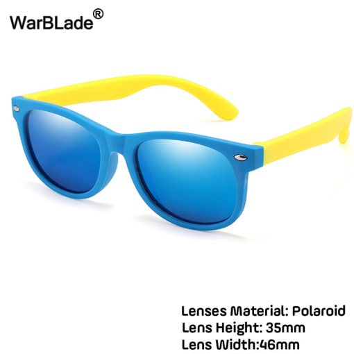WarBlade Fashion Kids Sunglasses Children Polarized Sun Glasses Boys Girls Glasses Silicone Safety Baby Shades UV400 Eyewear 6