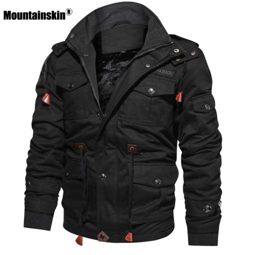 Mountainskin Men's Winter Fleece Jackets Warm Hooded Coat Thermal Thick Outerwear Male Military Jacket Mens Brand Clothing SA600 1