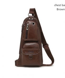 JEEP BULUO BRAND New Men Messenger Bags Hot Crossbody Bag Famous Man's Leather Sling Chest Bag Fashion Casual 6196 14