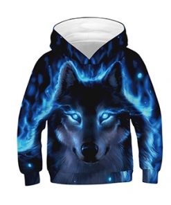 Thunderbolt Skull Boys Hoodies 3D Digital Printing Wolf Casual Kids Jacket Polyester Spring And Autumn Boys Jacket Kids Clothes 10