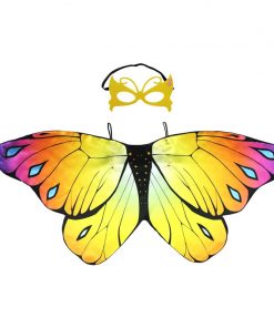 MUABABY Girls Butterfly Wing Kids Fairy Accessories Children's Day Stage Performance Outfits Baby Girl Photoshoot Supply 4