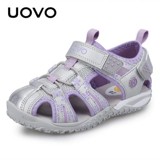 UOVO New Arrival 2020 Summer Beach Sandals Kids Closed Toe Toddler Sandals Children Fashion Designer Shoes For Girls #24-38 1