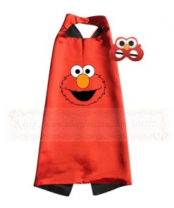 Costumes Big Bird Elmo Oscar Cosplay Superhero Style Capes with Masks for Kids Birthday Cosplay Costume 11