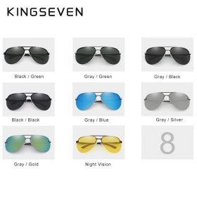 KINGSEVEN Aluminum Magnesium Polarized Rimless Lens Sunglasses For Men High Definition Retro Women Eyewear Oculos de sol 2