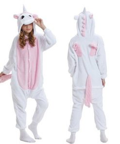Kigurumi Unicorn Pajamas Children's Pajamas for Boys Girls Flannel Kids Stich Pijamas Set Animal Sleepwear Winter Onesies 4-12 22