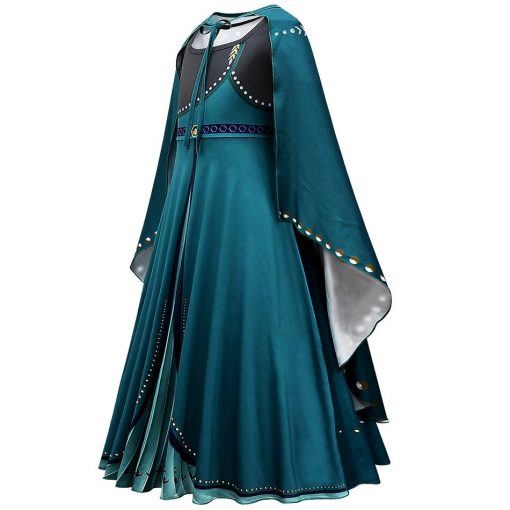 Disney Frozen 2 Costume for Girls Queen Anna Dress Floor Length Long Sleeve Kids Cosplay Princess Anna Maxi Dress Carnival Gowns 2