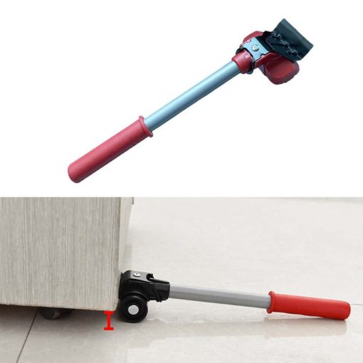 Furniture Mover Tool Transport Lifter Heavy Stuffs Moving 4 Wheeled Roller with 1 Bar Set 4