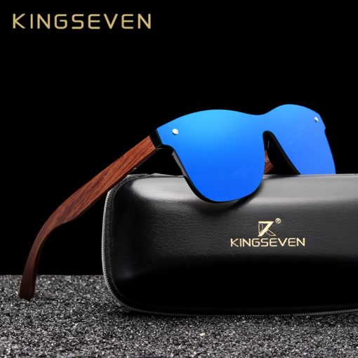 KINGSEVEN Natural Wooden Sunglasses Men Polarized Fashion Sun Glasses Original Wood Oculos de sol masculino 1