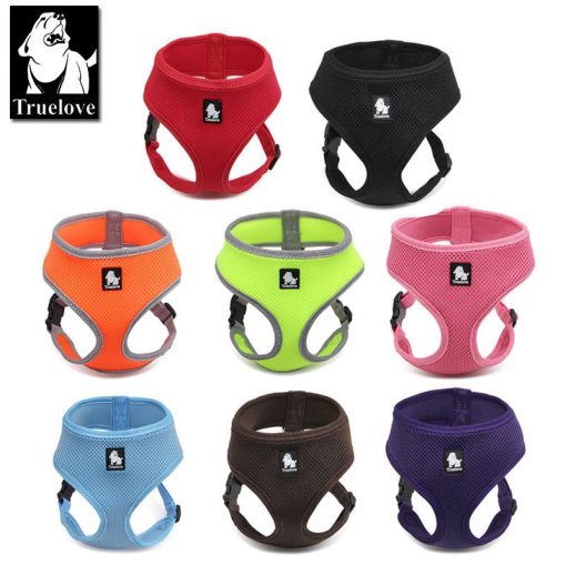 Truelove Puppy Cat Pet Dog Harness Breathable Mesh Nylon Dog Harness Strap Soft Walk Vest Collar For Small Medium Dog 8color 1
