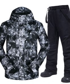 Ski Suit Men Winter Warm Windproof Waterproof Outdoor Sports Snow Jackets and Pants Hot Ski Equipment Snowboard Jacket Men Brand 1