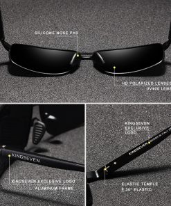 KINGSEVEN Vintage Retro Brand Designer Men Polarized Sunglasses Square Classic Men Shades Sun glasses UV400 N7088 2