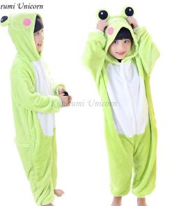 Kigurumi Unicorn Pajamas Children's Pajamas for Boys Girls Flannel Kids Stich Pijamas Set Animal Sleepwear Winter Onesies 4-12 9