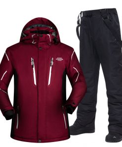 Plus Ski Suit Men Large Super Warm Waterproof Windproof Winter Snow Snowboard Suit Winter Skiing and Snowboarding Jacket Brands 14