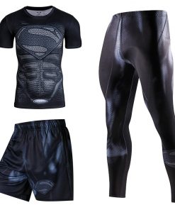 Men Sports suits Sportswear Compression Suits Superhero Running Sets Training Clothes Gym Fitness Tracksuits Rashguard  Workout 1