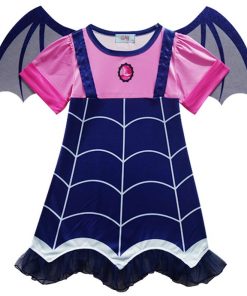 MUABABY Girls Vampire Fancy Dress Up Costumes Clothes Short Sleeve Carnival Halloween Vampire Party Gown Children Frocks 13