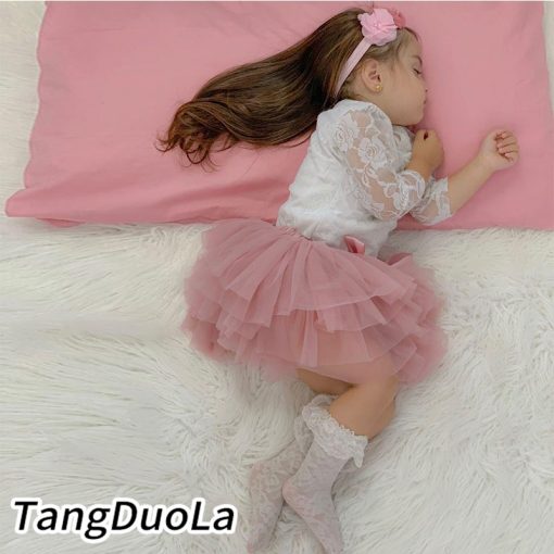 Baby girl tutu skirt 2pcs tulle lace bloomers diaper cover Newborn infant outfits  Mauv headband flower set Baby mesh bloomer 4