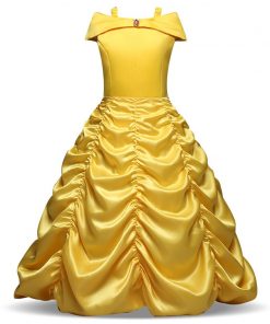Cosplay Snow Queen Dress Girls Elsa Dress For Girls Princess Vestidos Fantasia Children Belle Dress Girl Party Costume 21