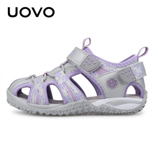 UOVO New Arrival 2020 Summer Beach Sandals Kids Closed Toe Toddler Sandals Children Fashion Designer Shoes For Girls #24-38 3