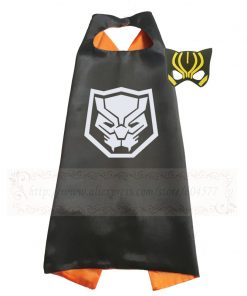Black Panther Costume Superhero Cape and Mask Anime Costume for Kids 9