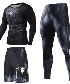 Men Sportswear Superhero Compression Sport Suits Quick Dry Clothes Sports Joggers Training Gym Fitness Tracksuits Running Set 16