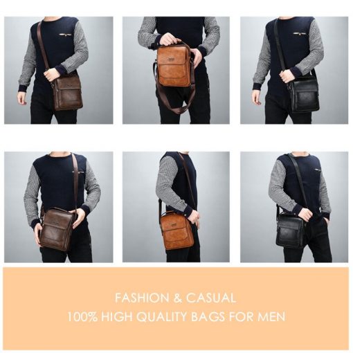 JEEP BULUO Brand Handbags Business Men Bag New Fashion Men's Shoulder Bags High Quality Leather Casual Messenger Bag New Style 3