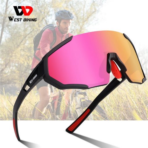 WEST BIKING Pro 3 Lens Polarized Cycling Glasses UV400 Protection Sunglasses Men Women MTB Road Bike Eyewear Cycling Goggles 1